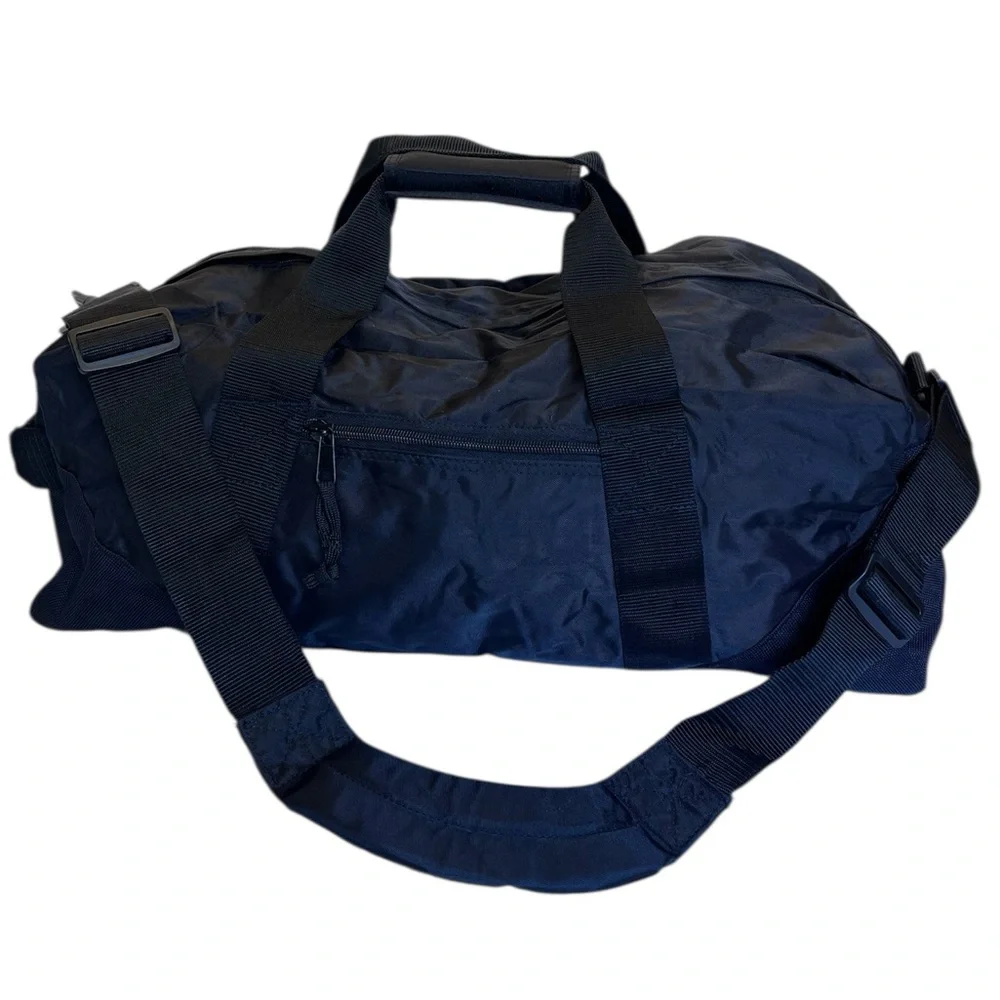 Vintage Dark Black Large Duffel Bag for Travel or Sports.  New without Tags.
